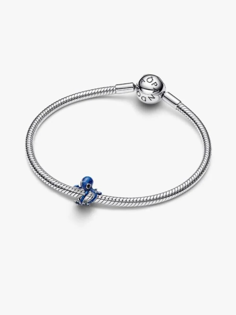 Pandora Sterling Silver Bracelet with Blue Octopus Charm